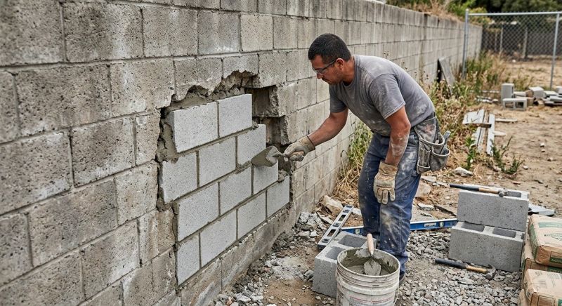Block Wall Repair in Scotch Plains, NJ