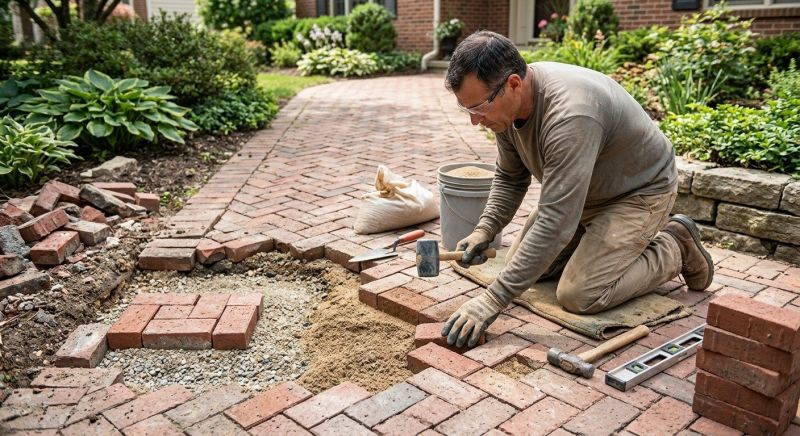 Brick Hardscape Repair in Mercer County, NJ