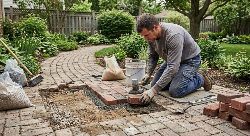 Brick Pathway Repair in Mercer County, NJ