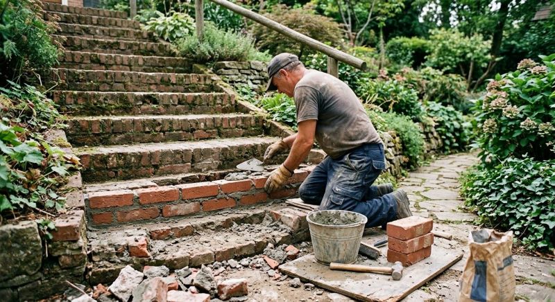 Brick Stairs Repair in Levittown, PA