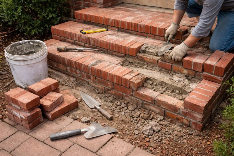 Brick Stairs Repair in Mercer County, NJ