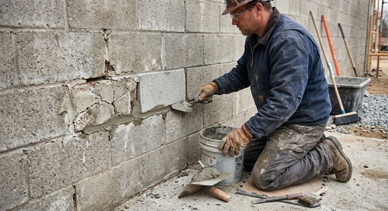 Cinder Block Wall Repair in Flemington, NJ