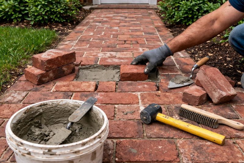 Entryway Brick Repair in Mercer County, NJ