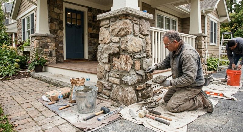 Stone Column Repair in Mercer County, NJ