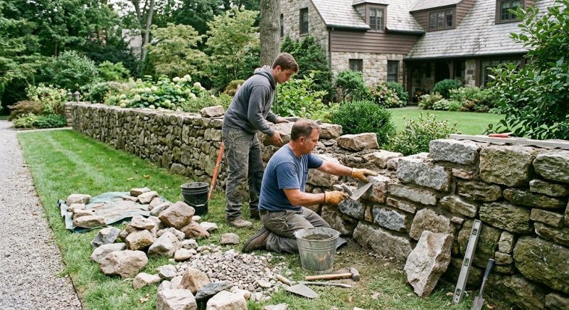 Stone Wall Repair in High Bridge, NJ